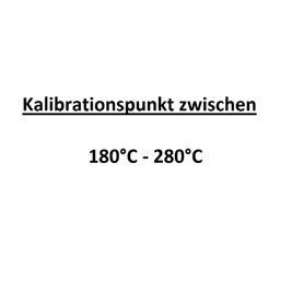 Kalibrationspunkt zwischen 181°C bis 280°C
